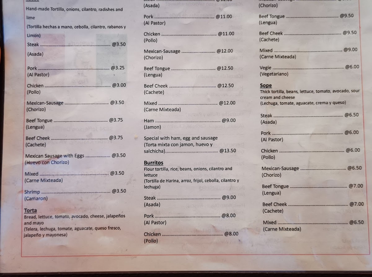 Taqueria Flavio Menu - Image 3